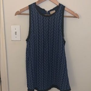 Anthropologie Tunic with Black Fringe Detail